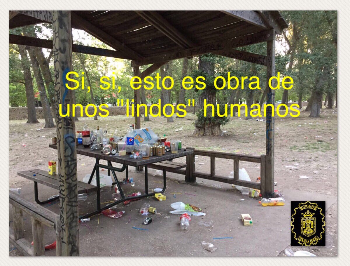 PoliciadeBurgos's tweet photo. Si vas de campo o a nuestros parques, no olvides echar una bolsa más y así recoges un poco lo que manchas
Luego a la papelera o contenedor https://t.co/OBubg8ogRq