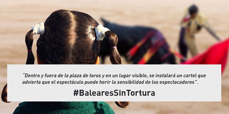 AnimaNaturalis's tweet photo. ¡Únete! ¡Pedimos a los políticos en Baleares que aprueben esta ley! TweetStorm este domingo a las 20:00h con el hashtag #BalearesSinTortura https://t.co/46MS4xbY7P