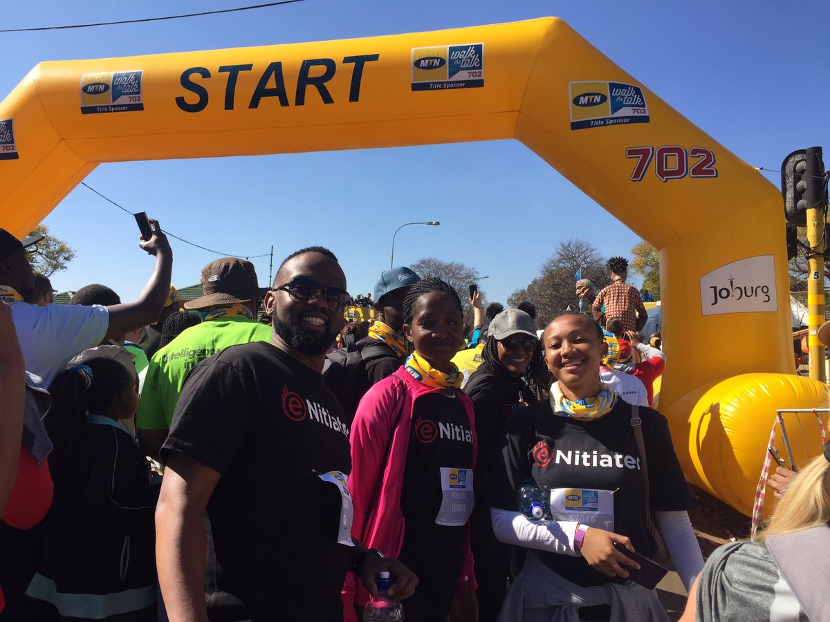 The_eNitiaters's tweet photo. We have just gone through the 5Km #702Walk starting point, but it feels like we have walked half the distance already cc @BraWilly_Seyama https://t.co/nTXX6zb85T