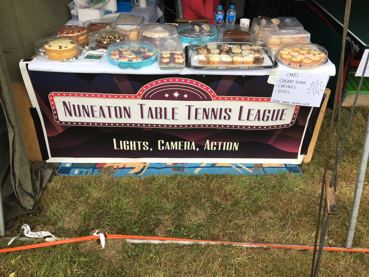 NUNTableTennis's tweet photo. Cakes are all set up for sale along our table tennis activities #Bramcote Open Day 🏓 https://t.co/Clvw9R9e6V