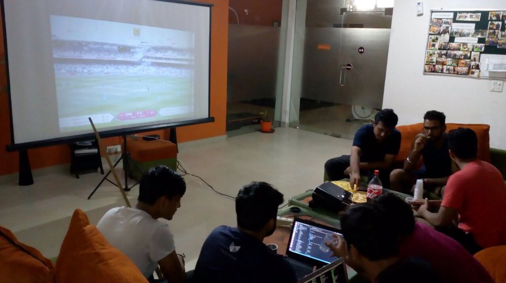 MehraNeer's tweet photo. Match screening for Women's World Cup final @CoHoStayz 
India vs eng
#IndianWomensCricketTeam 
#WorldCupFinals https://t.co/G0Y6eLseHV