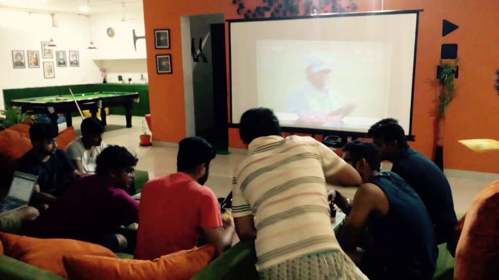 MehraNeer's tweet photo. Match screening for Women's World Cup final @CoHoStayz 
India vs eng
#IndianWomensCricketTeam 
#WorldCupFinals https://t.co/G0Y6eLseHV