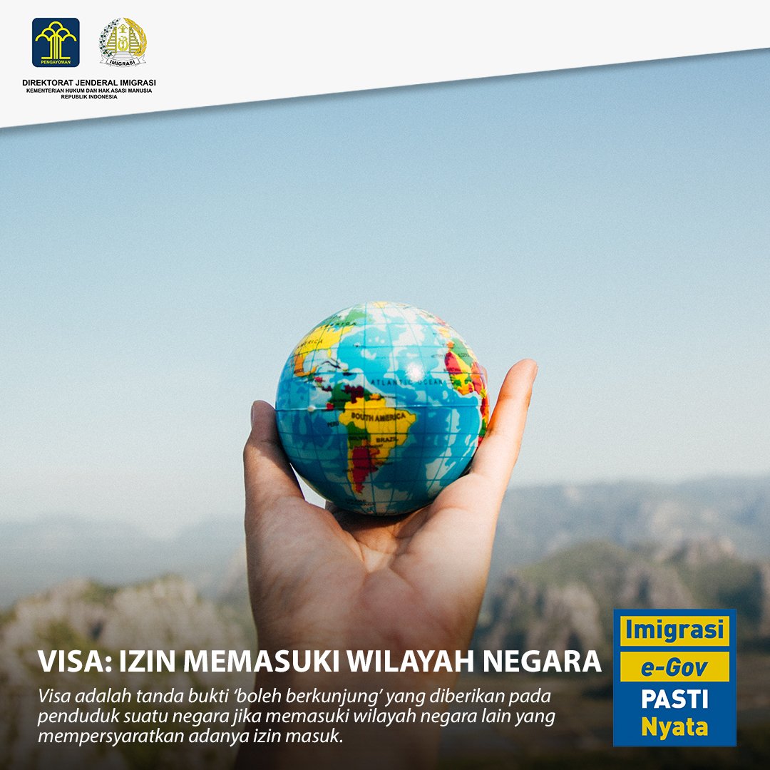 ditjen_imigrasi's tweet photo. Paspor itu identitas kita saat bepergian ke luar negeri, sedangkan Visa itu izin masuk ke wilayah Negara tertentu. #imigrasi #ditjenimigrasi https://t.co/5atxhLySXy