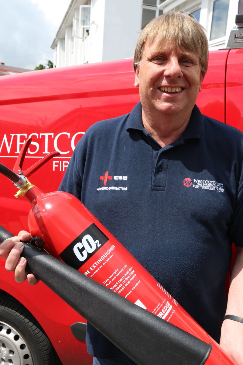 WestCountryFire's tweet photo. John sorting some fire extinguishers for an installation, if you need new extinguishers or just a service, call us on 01803 328222 #Torquay https://t.co/RUDavLxoaQ