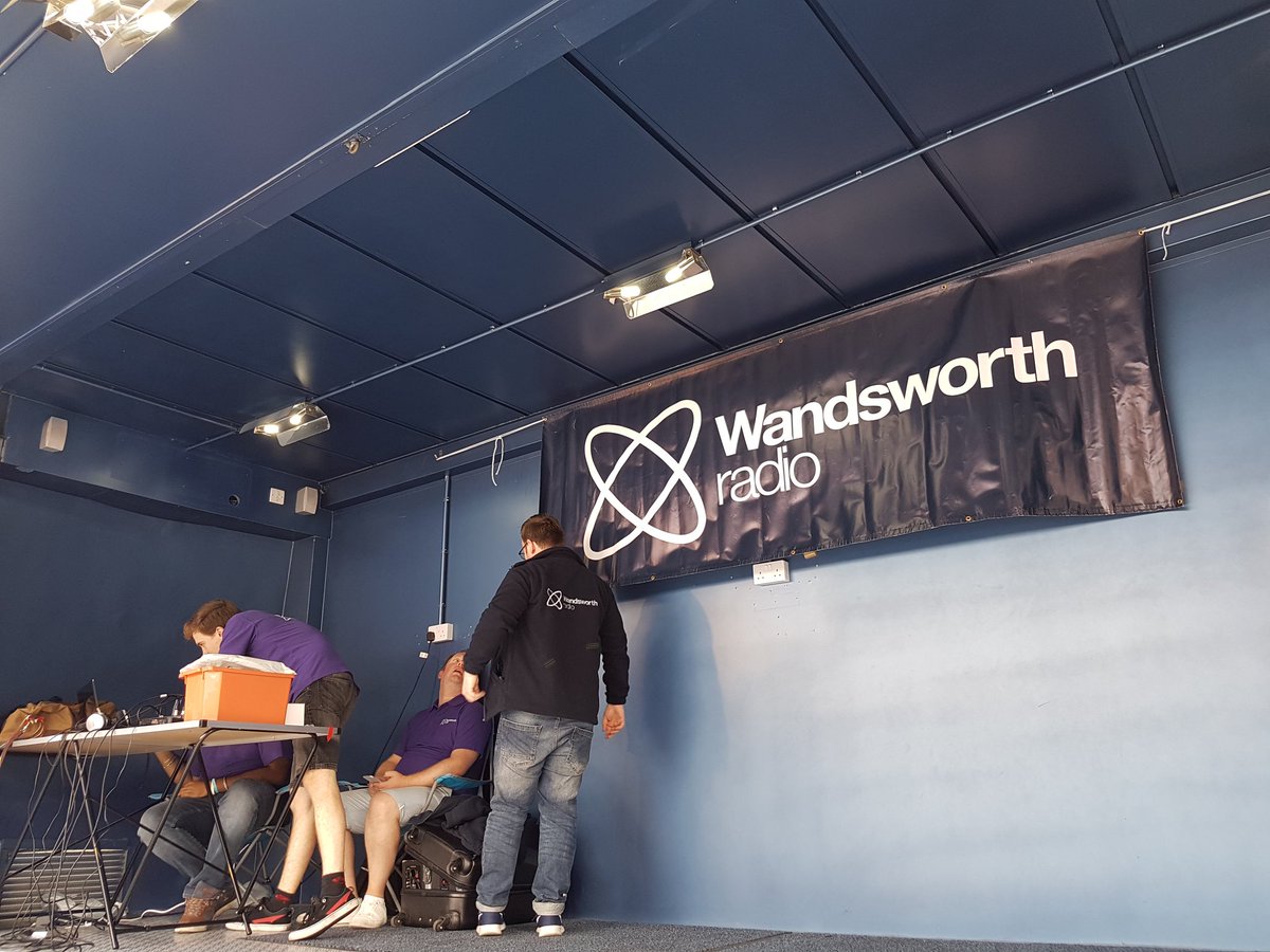 ThisisRiverside's tweet photo. The stage is set for the Tooting Summer Party... Join us live from 12noon or listen live on https://t.co/FryeCPnzGc! #SW17Party https://t.co/MIorKUxBGT