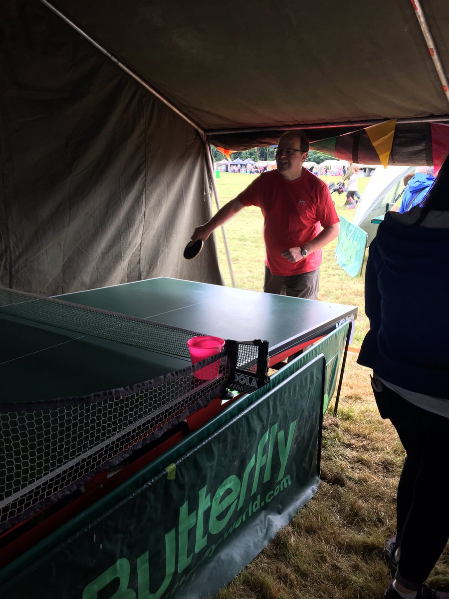 NUNTableTennis's tweet photo. Robot is action again, 2 minute challenge. How many balls can you keep on the table #Bramcote Open Day 🏓 https://t.co/kzUotrFgTU
