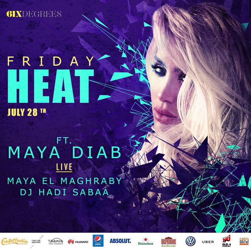 mayadiab's tweet photo. #AlSahel #egypt #summer2017 #concert #6ixdegrees #mayadiab #mymaya 5 days to go! #FridayHeat 🔥🔥 #الساحل_الشمالي #مصر #مايا_دياب https://t.co/4Ily4gJpuy