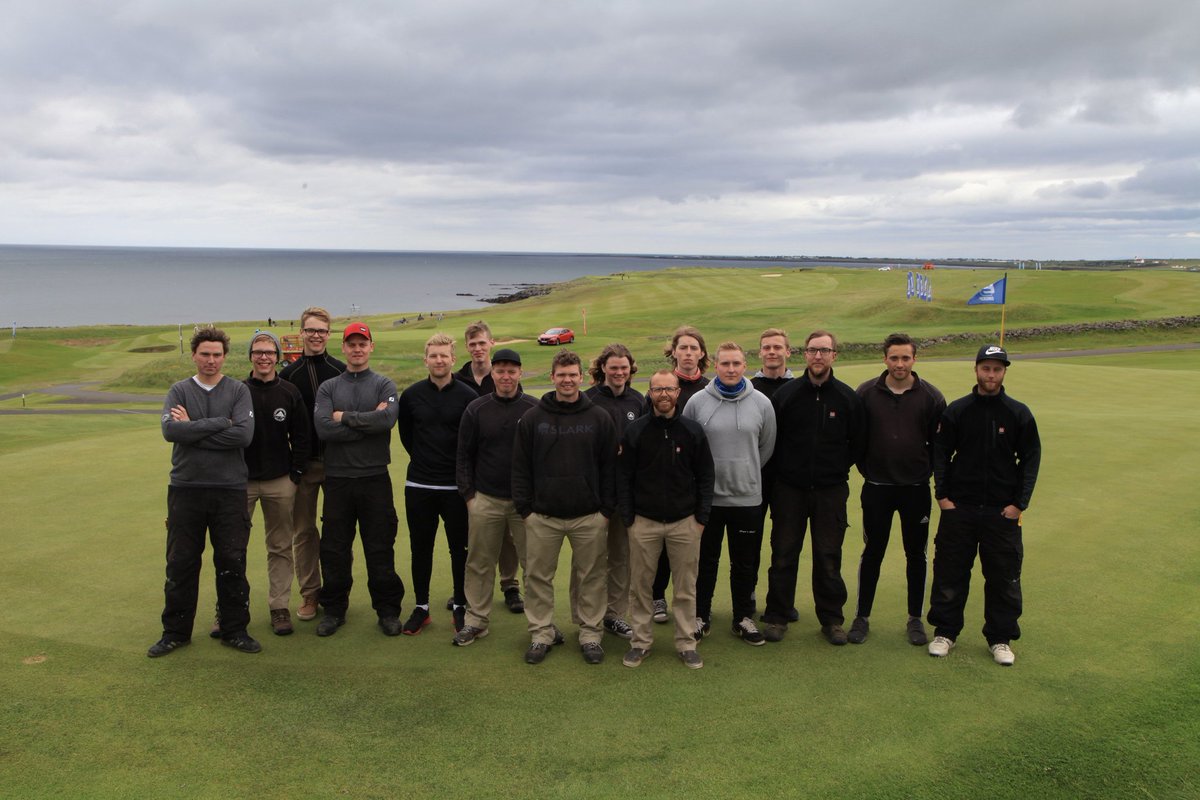 KeilirGolf's tweet photo. Vallastarfsmenn þakka fyrir sig. Erfið en skemmtileg vika að baki. Megi bestu kylfingarnir vinna í  dag #eimskipgolf2017 @Golfsamband https://t.co/oWrfUHZKHN