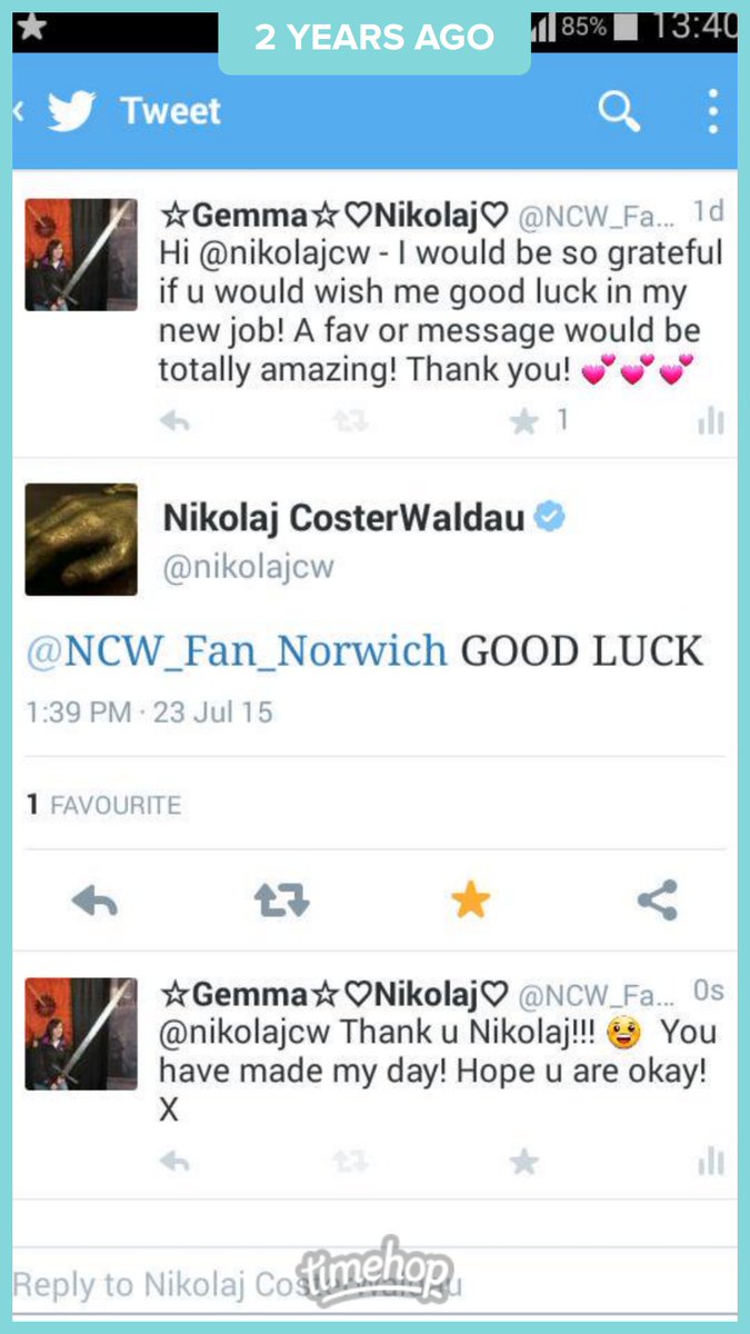 CrAzY_GeM1986's tweet photo. @nikolajcw it was so kind of you to take the time to tweet me back 2 years ago. Think your "good luck" blessed me in more than just my job!❤ https://t.co/zwoqpDjMph