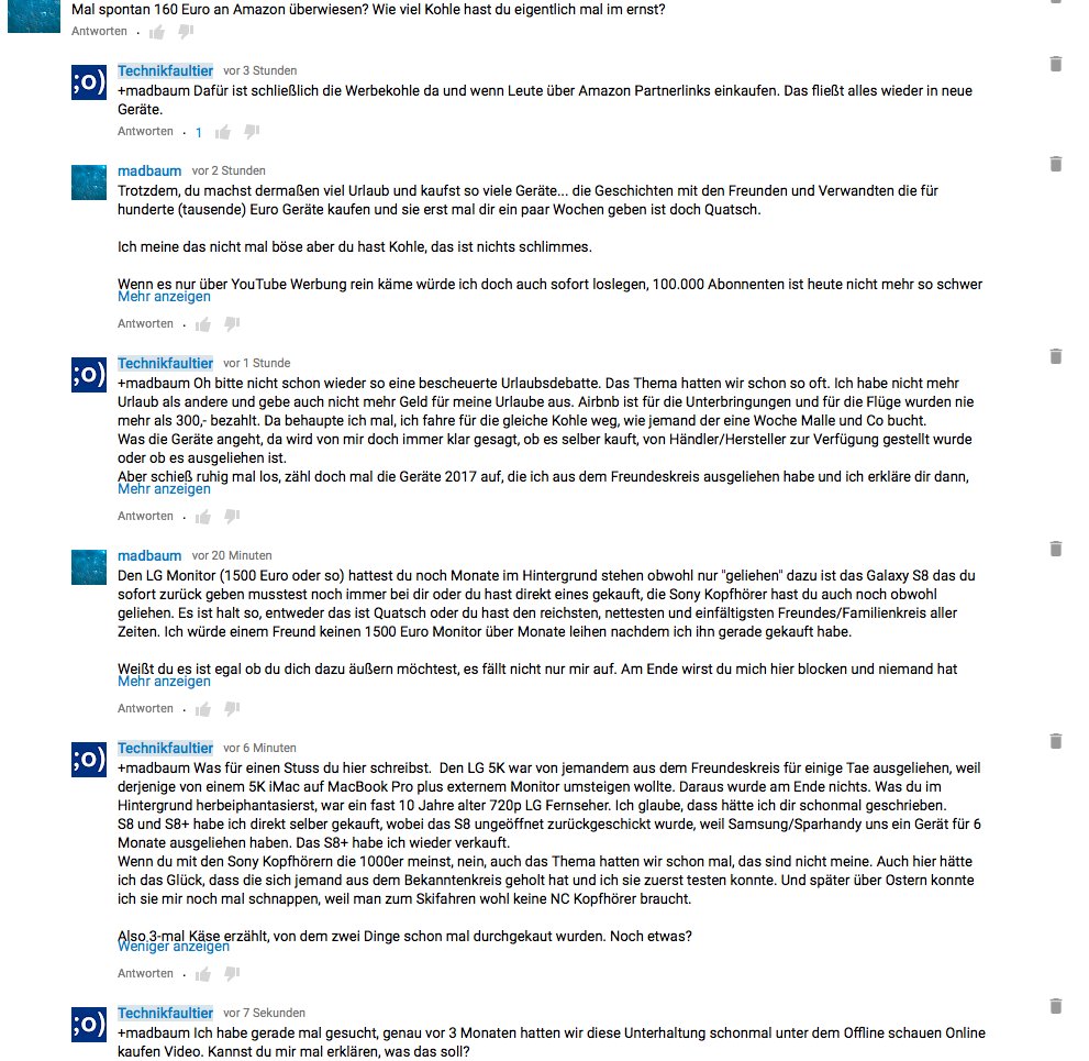 Technikfaultier's tweet photo. Infotweet, weil einige es nicht kapieren wollen/können, egal wie oft man ihnen gewisse Dinge erklärt: Geräte, YouTube und Amazonkohle etc: https://t.co/faE0qhdP9e