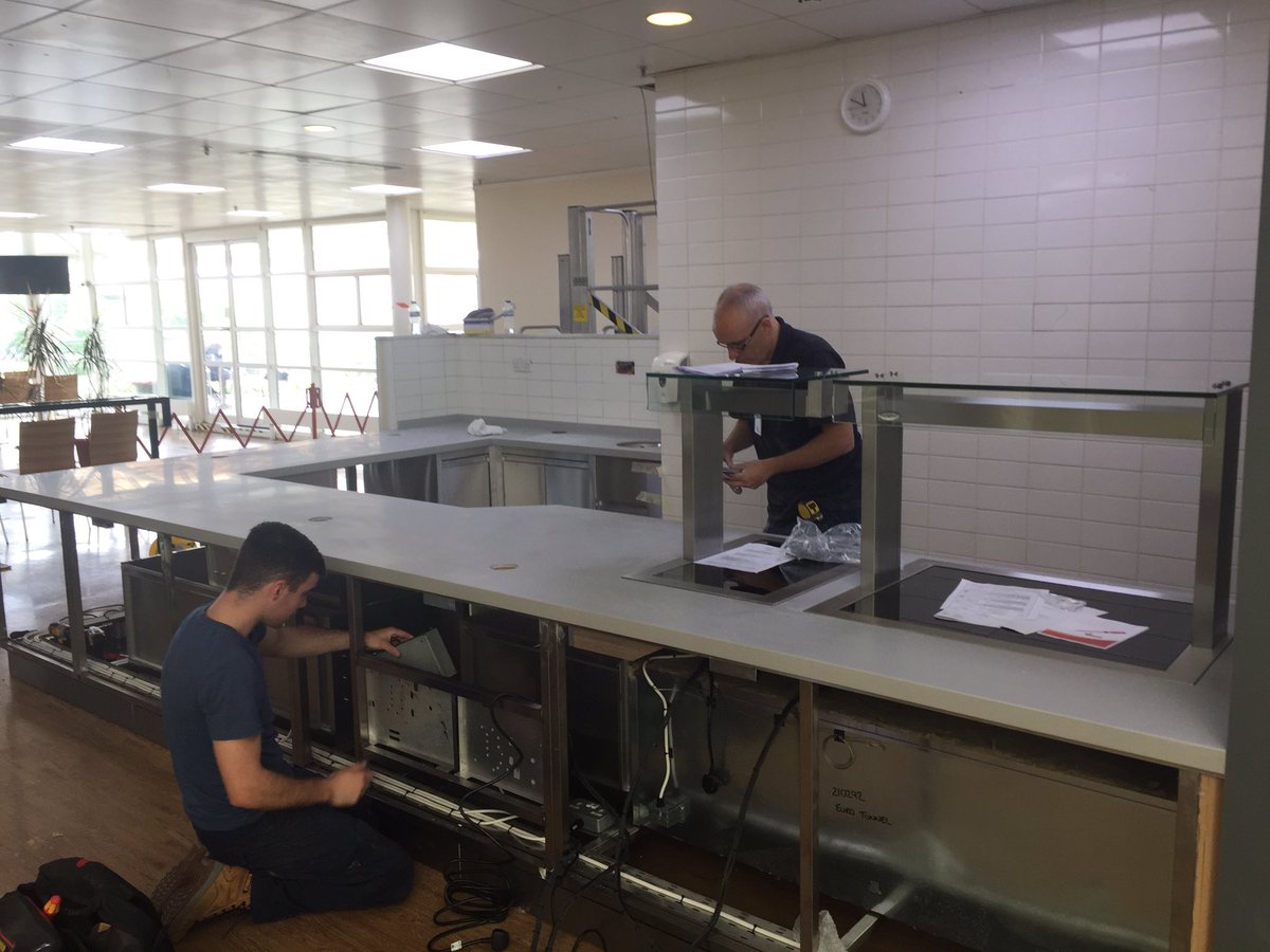 ISS Restaurant refurbishments at Eurotunnel on the final stages and looking smart..... 😊