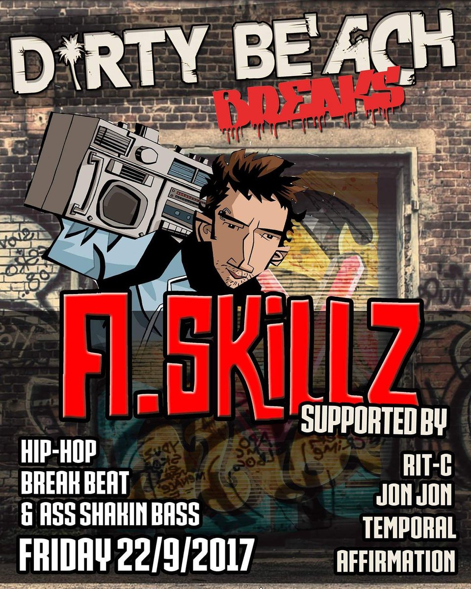 Coming to <a href="/AchDirty/">Dirty Be'ach</a>  <a href="/TheAquariumLive/">The Aquarium</a>  <a href="/A_SKILLZ/">A.Skillz</a> #hiphop #breakbeat #basslines #Beats this is gonna be a classic!!!