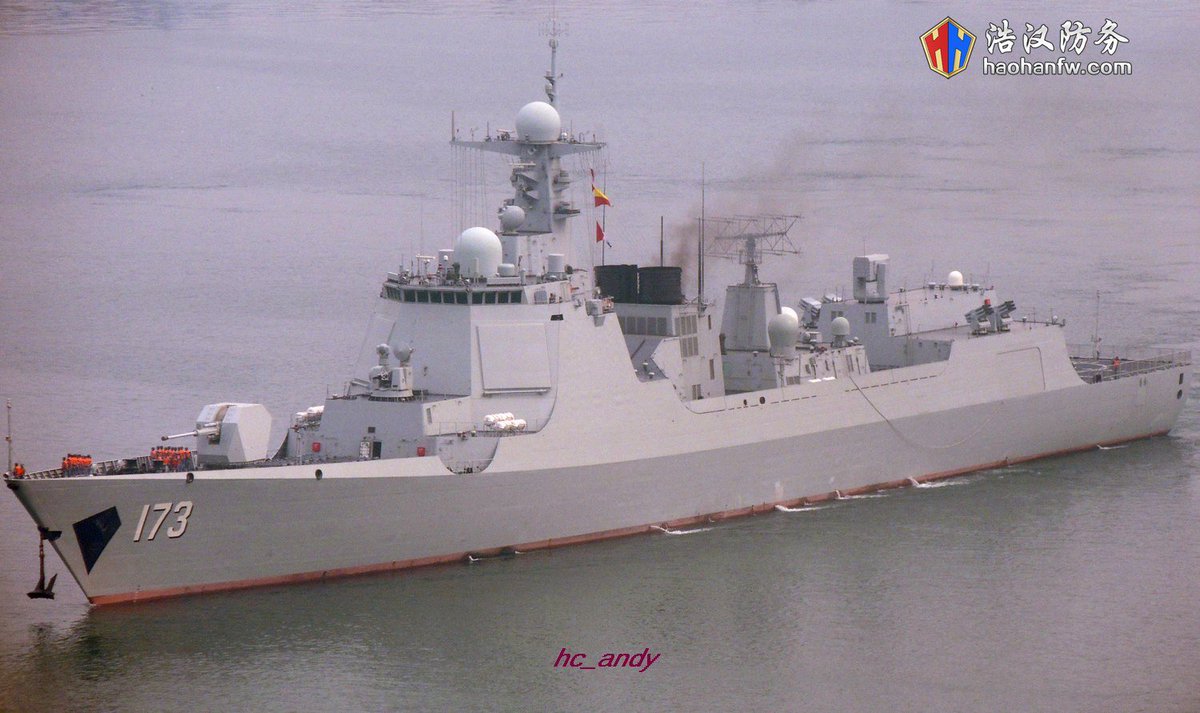 rajfortyseven's tweet photo. #China #PLAN #Type52D #173 #Changsha had developed propulsion problems in #IOR during #ExMalabar2017 spotted. Now claim it was #SCS not #IOR https://t.co/GJic6RgW5r