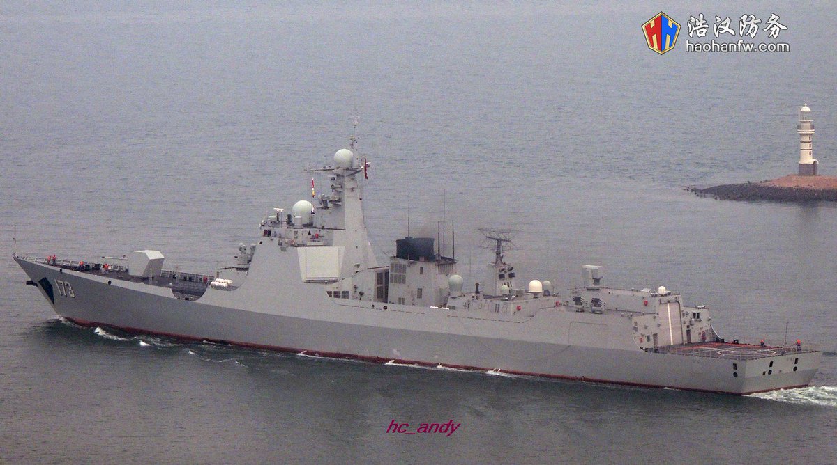 rajfortyseven's tweet photo. #China #PLAN #Type52D #173 #Changsha had developed propulsion problems in #IOR during #ExMalabar2017 spotted. Now claim it was #SCS not #IOR https://t.co/GJic6RgW5r