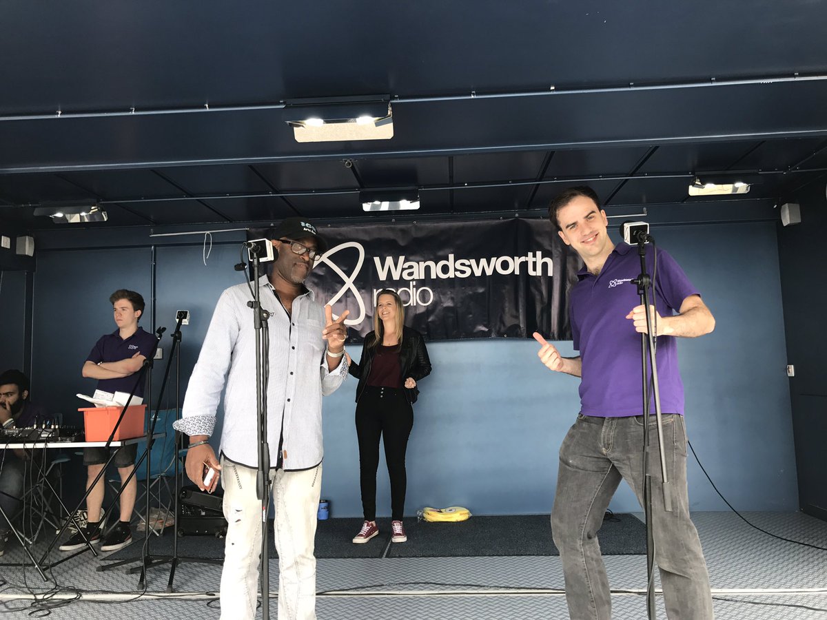 ThisisRiverside's tweet photo. We ARE live from the Tooting Summer Party in Cowick Rd. Join us here or on the internet via https://t.co/RGBjWBirYV or @tunein #SW17Party https://t.co/M3d2Y2QyTV