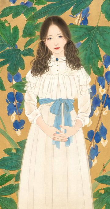 「ribbon white dress」 illustration images(Oldest)