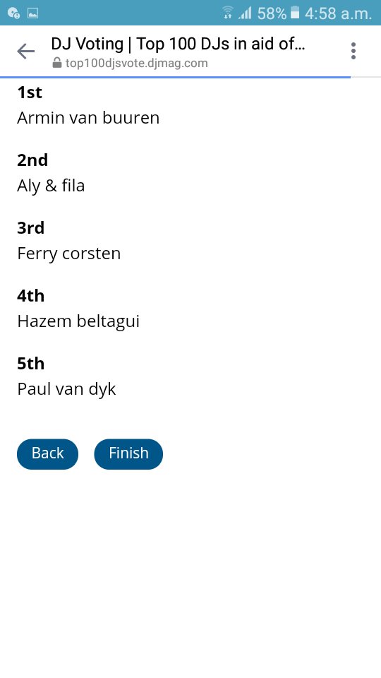 Tamer3Moustafa's tweet photo. #DONE #VOTING #DJMAG2017 💪💪 #TOP100DJs2017 https://t.co/GQLDd7cZyo