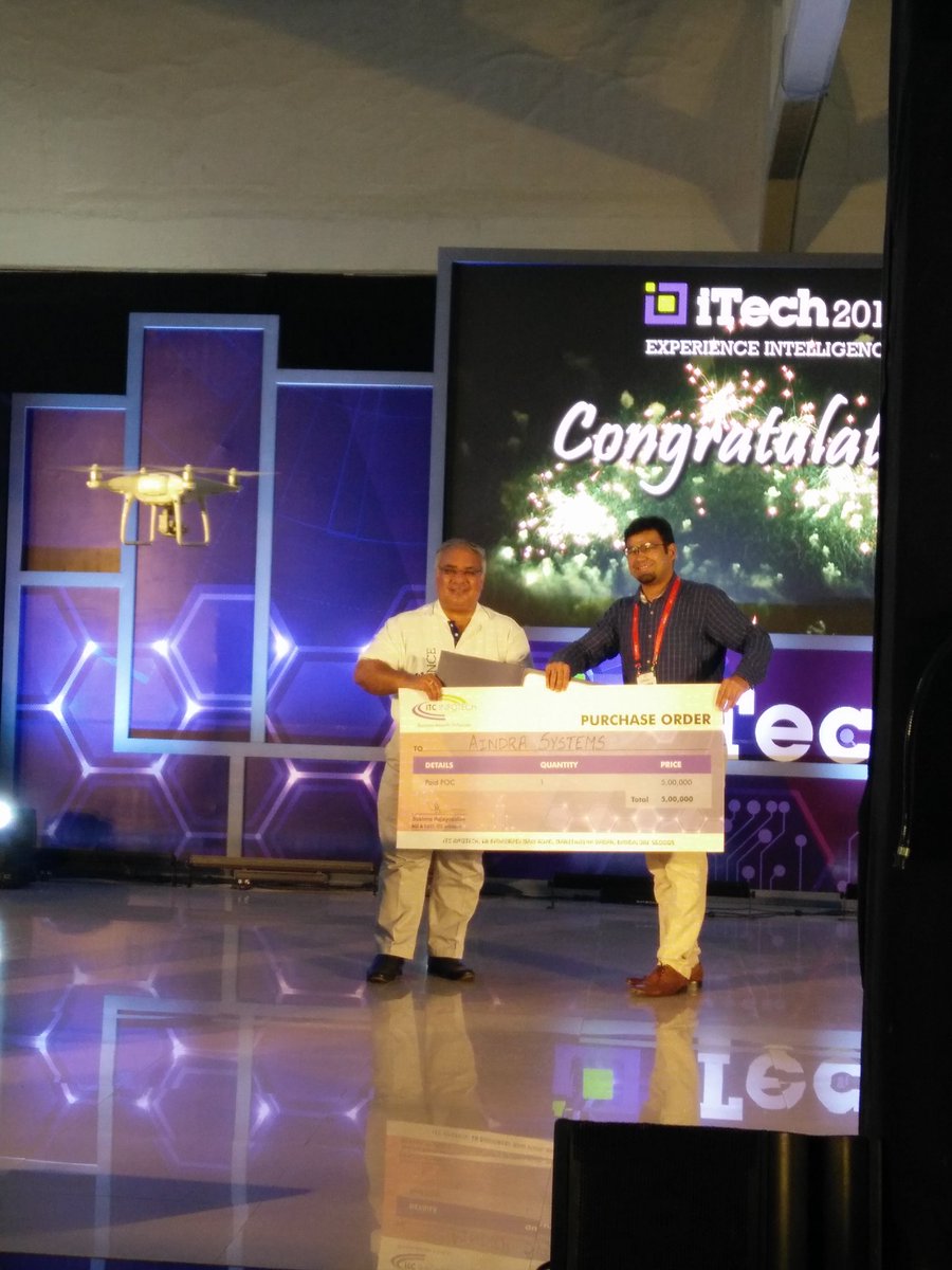 itcinfotech's tweet photo. #STARTUPSHOWCASE #iTech2017  #COWINNER @AIndraSystems #CONGRATULATIONS @itcinfotech #experienceintelligence https://t.co/zyIC6oVhc8