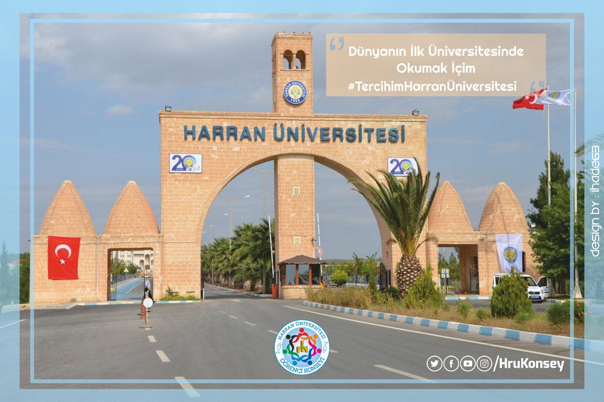 Dünya'nın ilk üniversitesinde okumak için 
 #TercihimHarranÜniversitesi