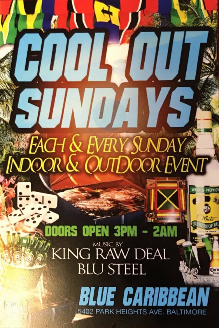 Blue_Carib's tweet photo. Cool Out Sunday!!! Today and each and EVERY SUNDAY #BlueSummer #CoolOut #BeThere #Baltimore #DC #Caribbean https://t.co/FCNo5gtSvo
