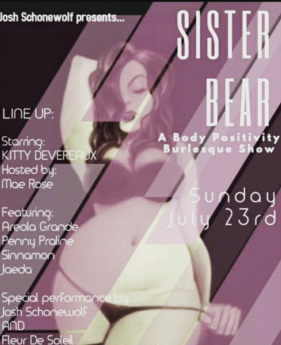 CreperieBeauMon's tweet photo. Tonight @letage624 Sister Bear! Doors: 8:00 | Tix: $8.
#burlesque #bodypositive #bestlgbtqvenue #lgbtq https://t.co/hupbR8mweL