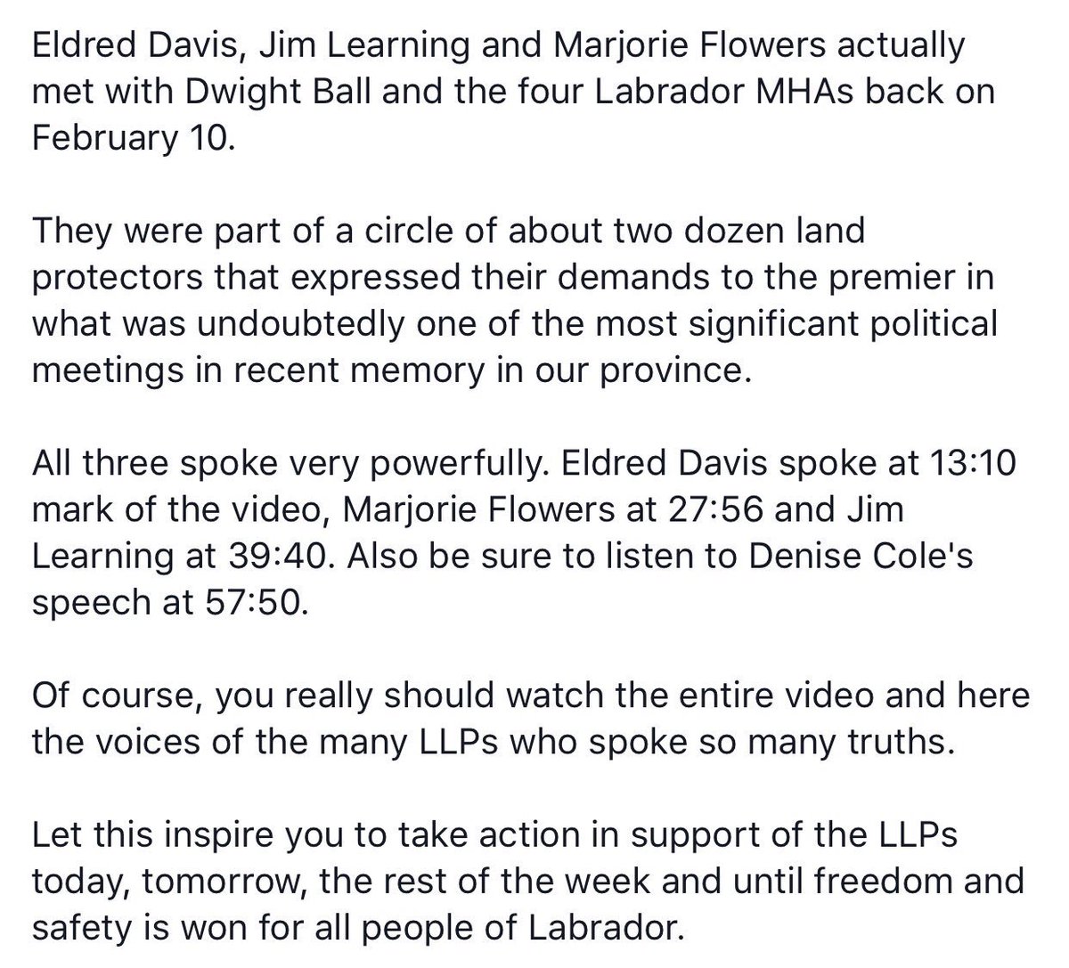 protectlabrador's tweet photo. Our three jailed elders took part in a meeting w/ the Premier back in February. Watch their powerful testimony here: https://t.co/dZPcuN4Mjd https://t.co/5TIXkco4XE