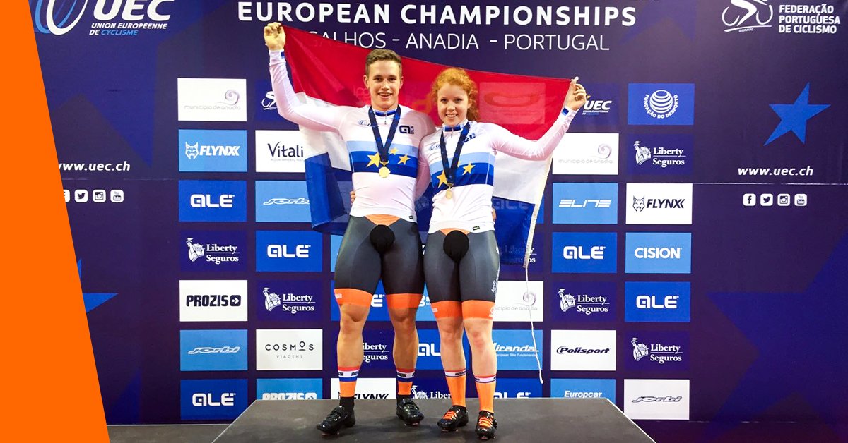 De Nederlandse baanploeg sluit het EK Baan U23 af met twee keirintitels in het Portugese Anadia knwu.nl/nieuws/nederla… #UEC
