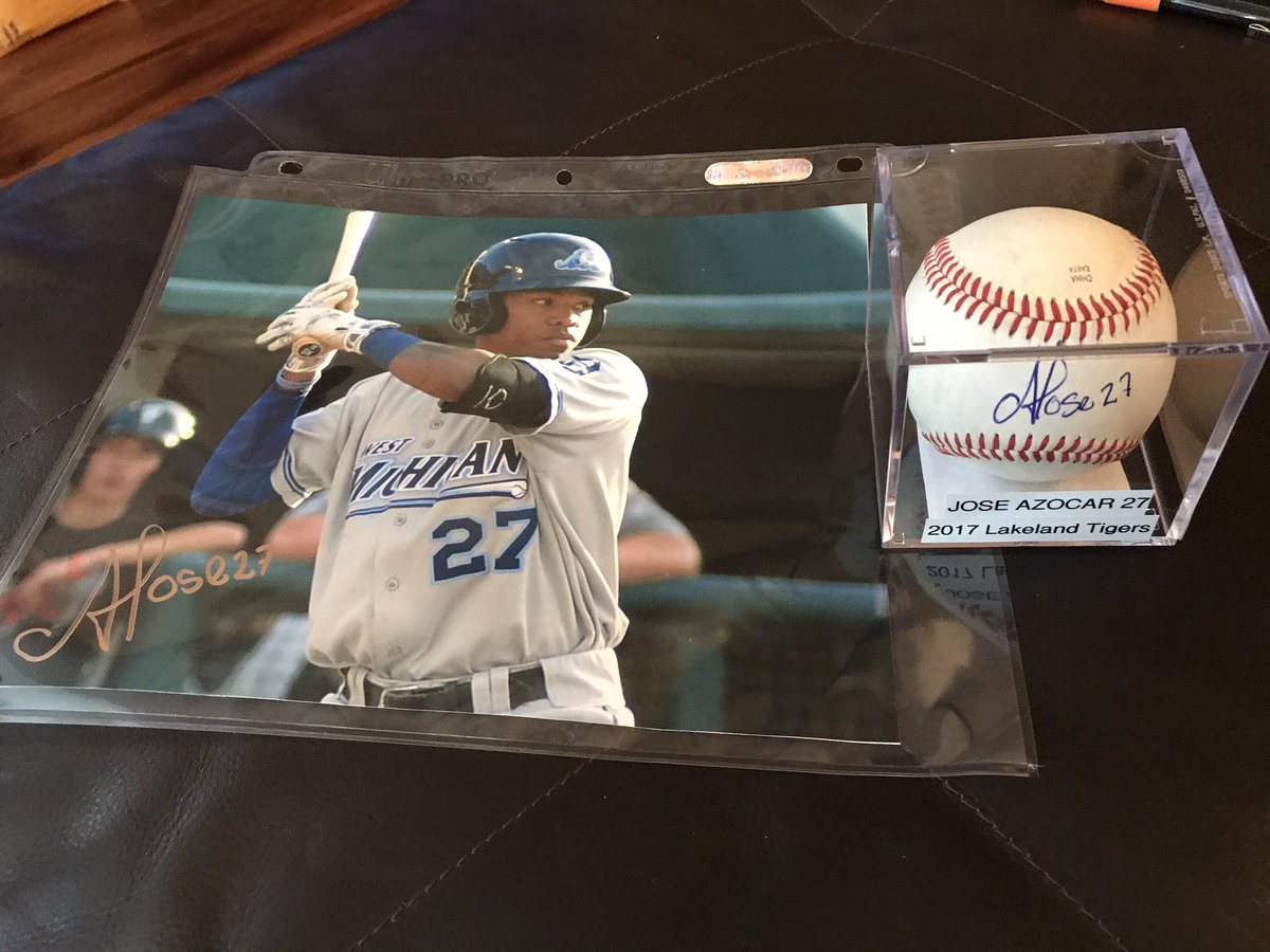 memorabiliaddy's tweet photo. #JoseAzocar @MiLB @MLB @tigers @LkdFlyingTigers @FloridaStateLg #IPS #AutographCollector #ClassAct #GreatGuy #ThankYou https://t.co/sGdqiAlIbN