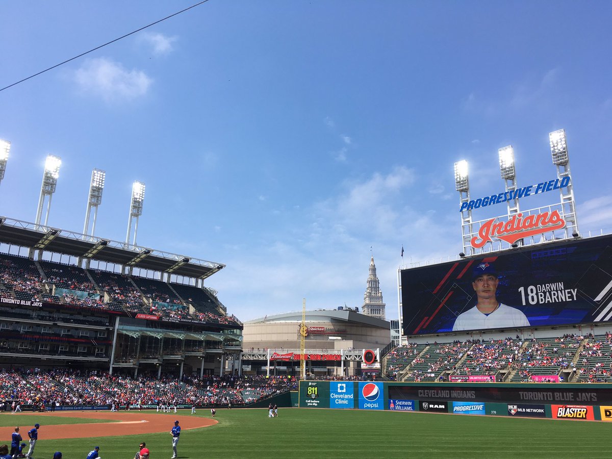 SAJansky's tweet photo. A beautiful day for a sweep. I am counting on you, @Indians. #CLEvTOR #RallyTogether https://t.co/Z9899eRSOi