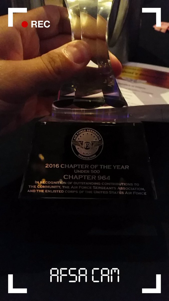 AFSAchapter964's tweet photo. #AFSA Chapter 964 won the Chapter of the Year! #weareafsa #AFSAPAC https://t.co/0qhHEWZxKX