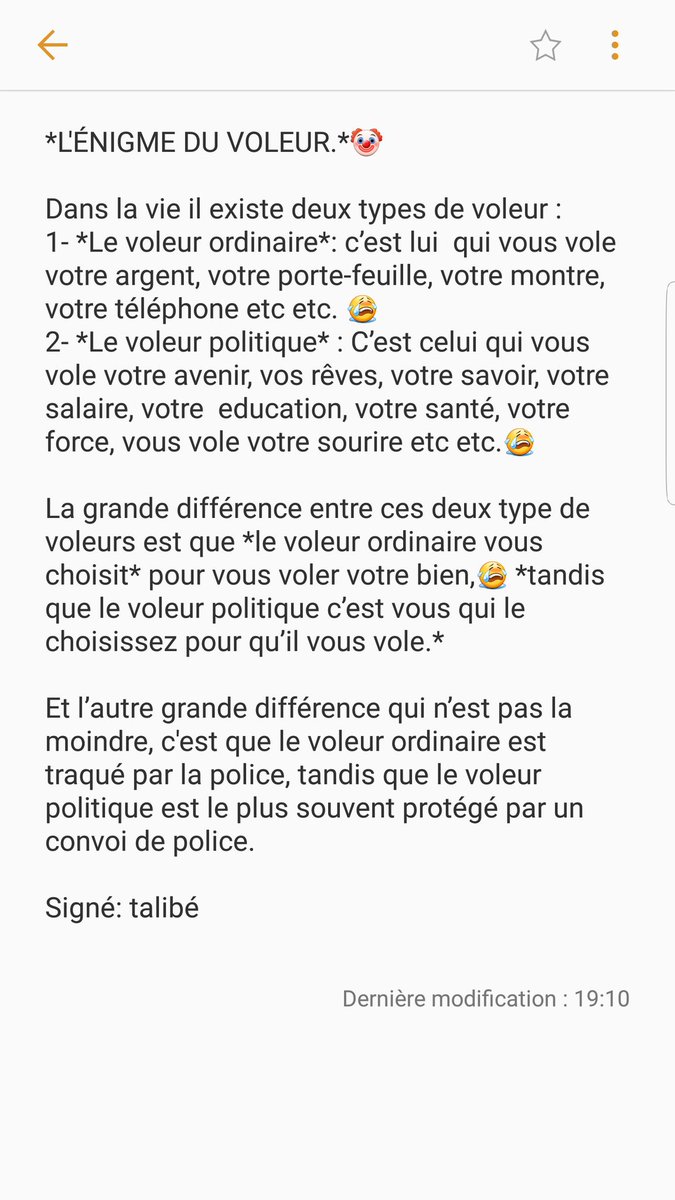 cest_le_talibe's tweet photo. A méditer avant de choisir votre voleur…
#sunudepite2017
#jemenscommekassé
#kebetu https://t.co/hnfeh7oWky
