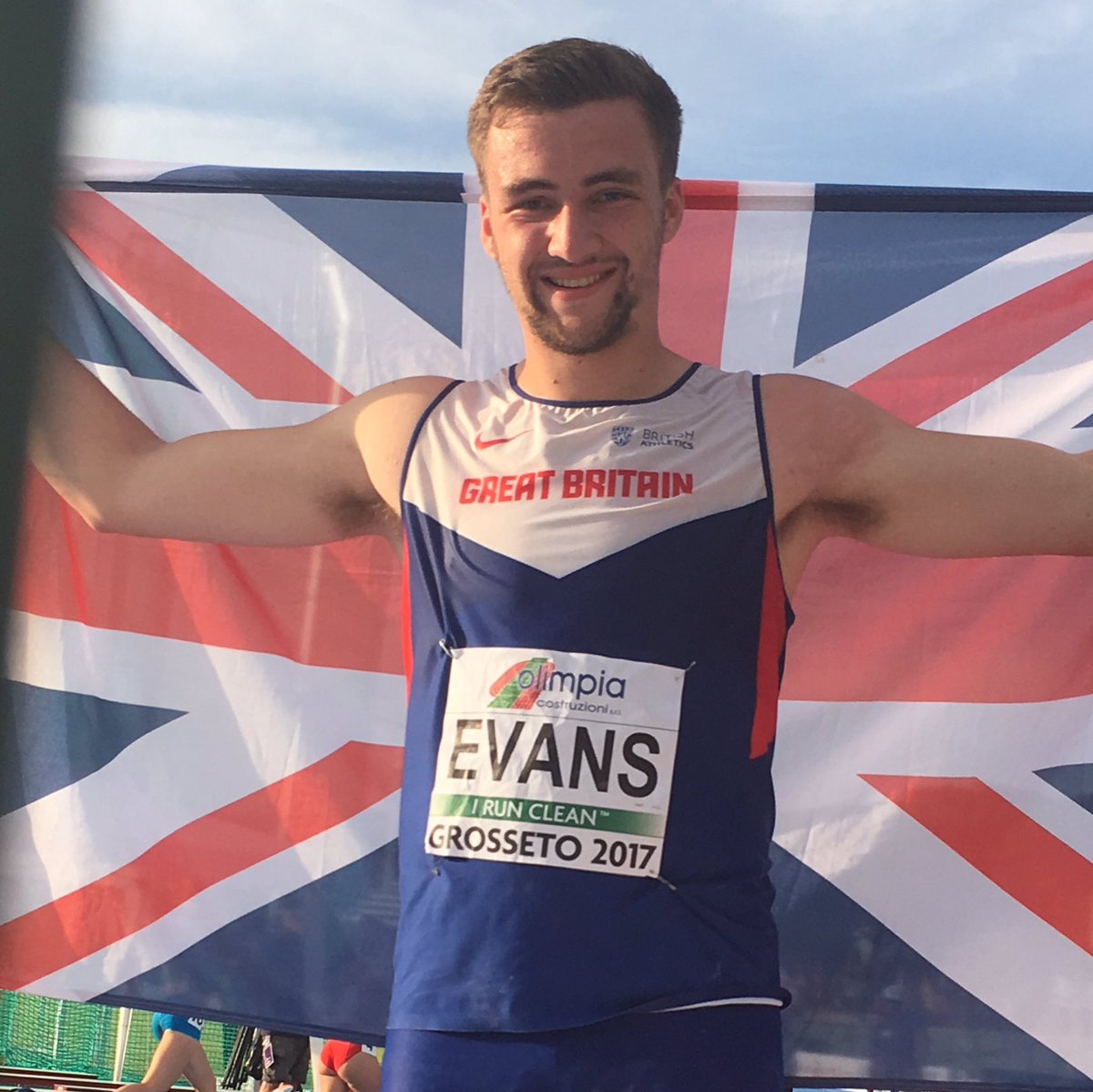 JoJennings194's tweet photo. Captain's performance π BRONZE for @georgeevans981 in the @EuroAthletics #Grosetto2017 Discus π₯π¬π§ @BritAthletics #18 https://t.co/AWwtw1YXZR