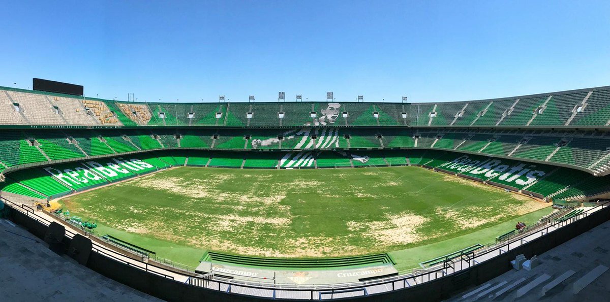 StadiumDB's tweet photo. After just 9 months of works @RealBetis have the 3rd largest stadium in Spain. At least until @Metropolitano opens. https://t.co/WGp8BjyTlb https://t.co/ApI0q5BRb0
