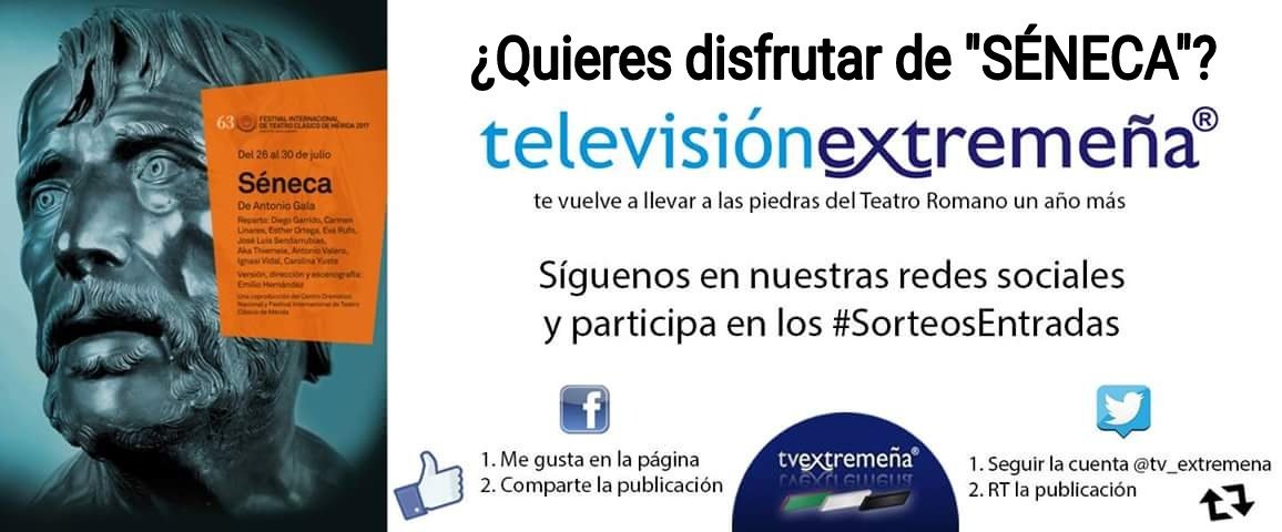 tv_extremena's tweet photo. 📢 ¿Quieres disfrutar de “SÉNECA”? 🎭   

Síguenos en nuestras redes sociales y participa en los #SorteosdeEntradas @Festival_Merida https://t.co/RjGv3KLQOa