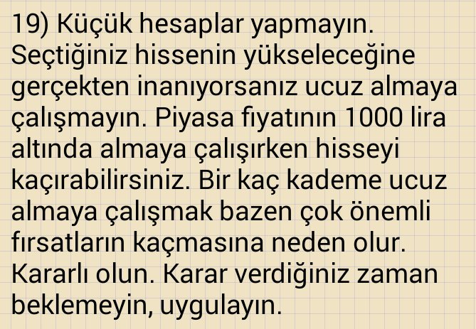 #borsa nın altın kuralları 19