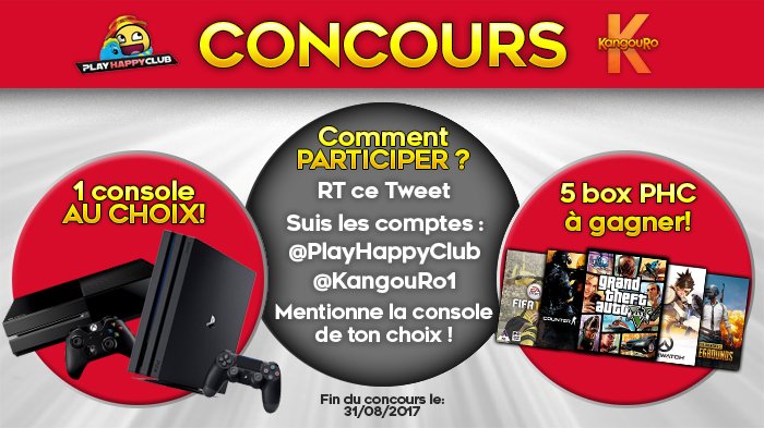 _nicolasbello's tweet photo. Gagne une console et 5 box https://t.co/RRKPZEAn9m
Pour participer :
- RT et suis @PlayHappyClub et @KangouRo1
- Répond et choisi ta console https://t.co/FvKaDCIZsb