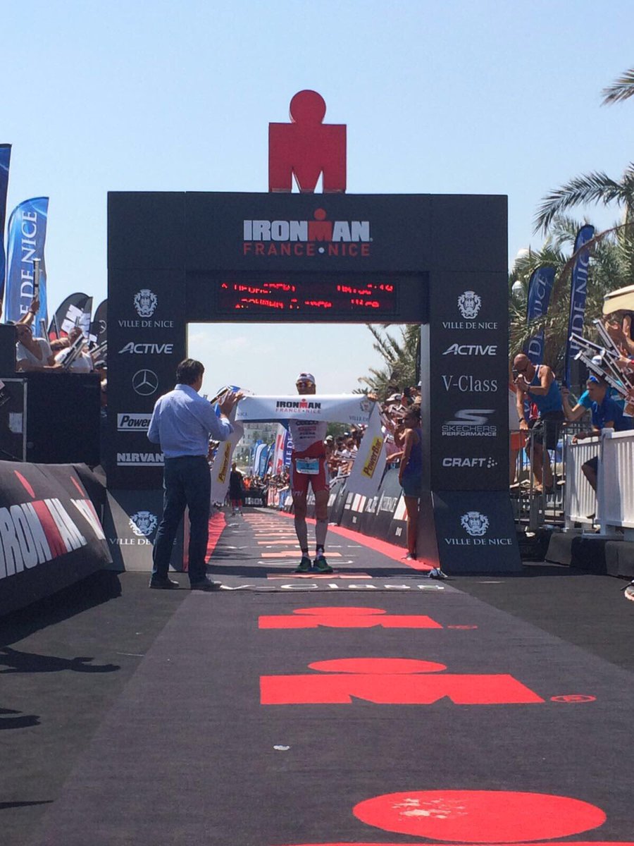 Second place for @TriDega in 8:36:18 - marathon in 2:43:38 #IMFrance