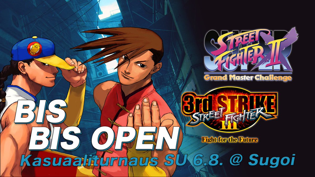 3rdstrikekerho's tweet photo. Tasan kaksi viikkoa kauden avajaisiin Bis Bis Openissa! Mukana myös Super Street Fighter II X Team Ratio turnaus!
https://t.co/QOjE69OhEm https://t.co/fILJwLt31G