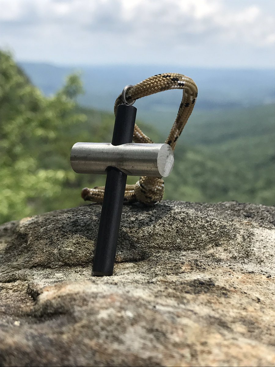 FWSurvival1's tweet photo. Fire Starter Crucifix https://t.co/rCqYpOd4o2 
Magnesium 1" cross, ferrocerium 2" (black ferro rod). #godisgood #gear #edc #firesteel #camp https://t.co/5Lma1rAhKN