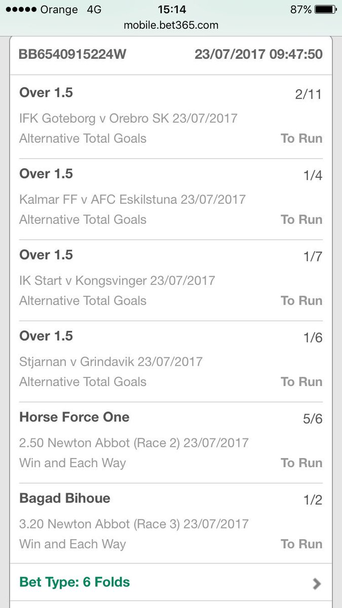 DoubleDragonTip's tweet photo. 6 fold. Big double on the 2 horses https://t.co/FfuFCIpGWx