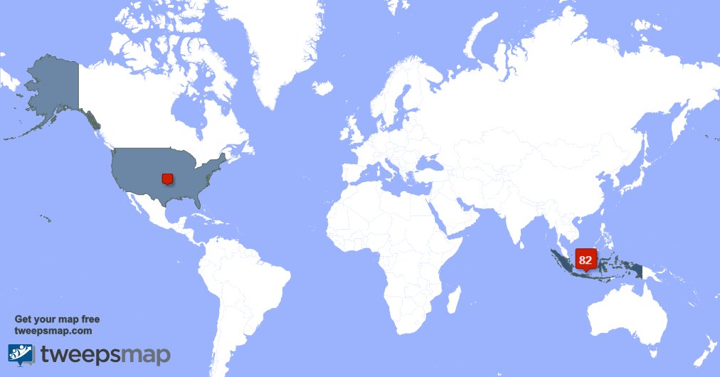 VhashaymaC's tweet photo. My followers are in Indonesia(80%), USA(17%) Get your free map https://t.co/NAZrz4FSne https://t.co/xlM7v60HjQ