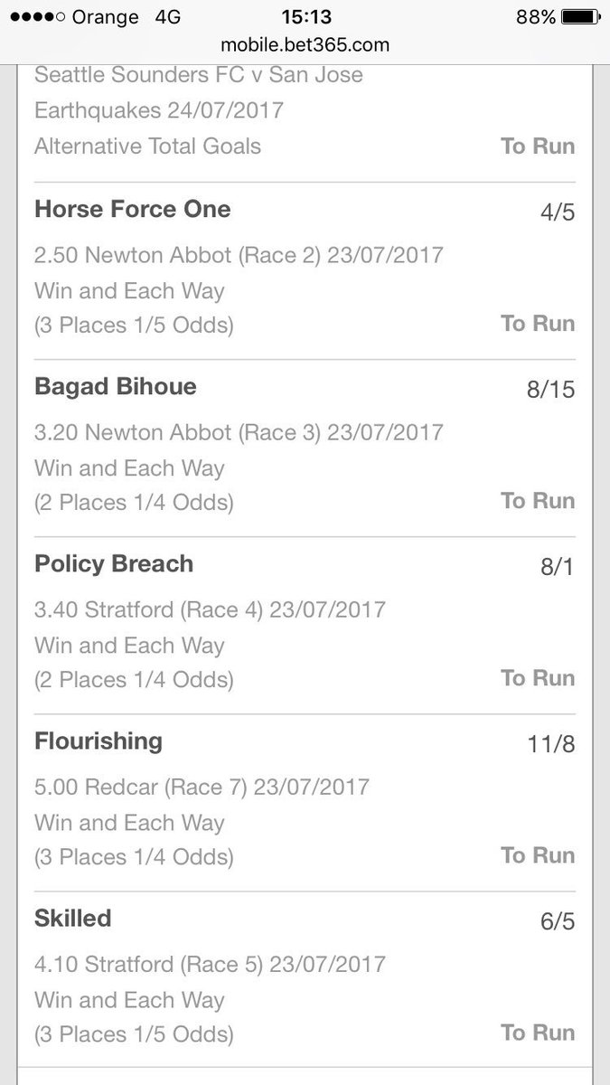 DoubleDragonTip's tweet photo. Today's 5 horses https://t.co/GnT508dtOh