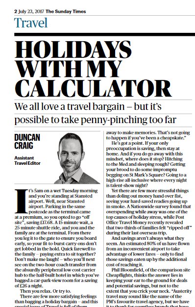 duncancraig_'s tweet photo. Are you a frugal traveller - or a downright cheapskate? @Cheapflights and @smithhotels help us argue the toss
#savings #budget @ST_Travel https://t.co/2sVK32y0jz