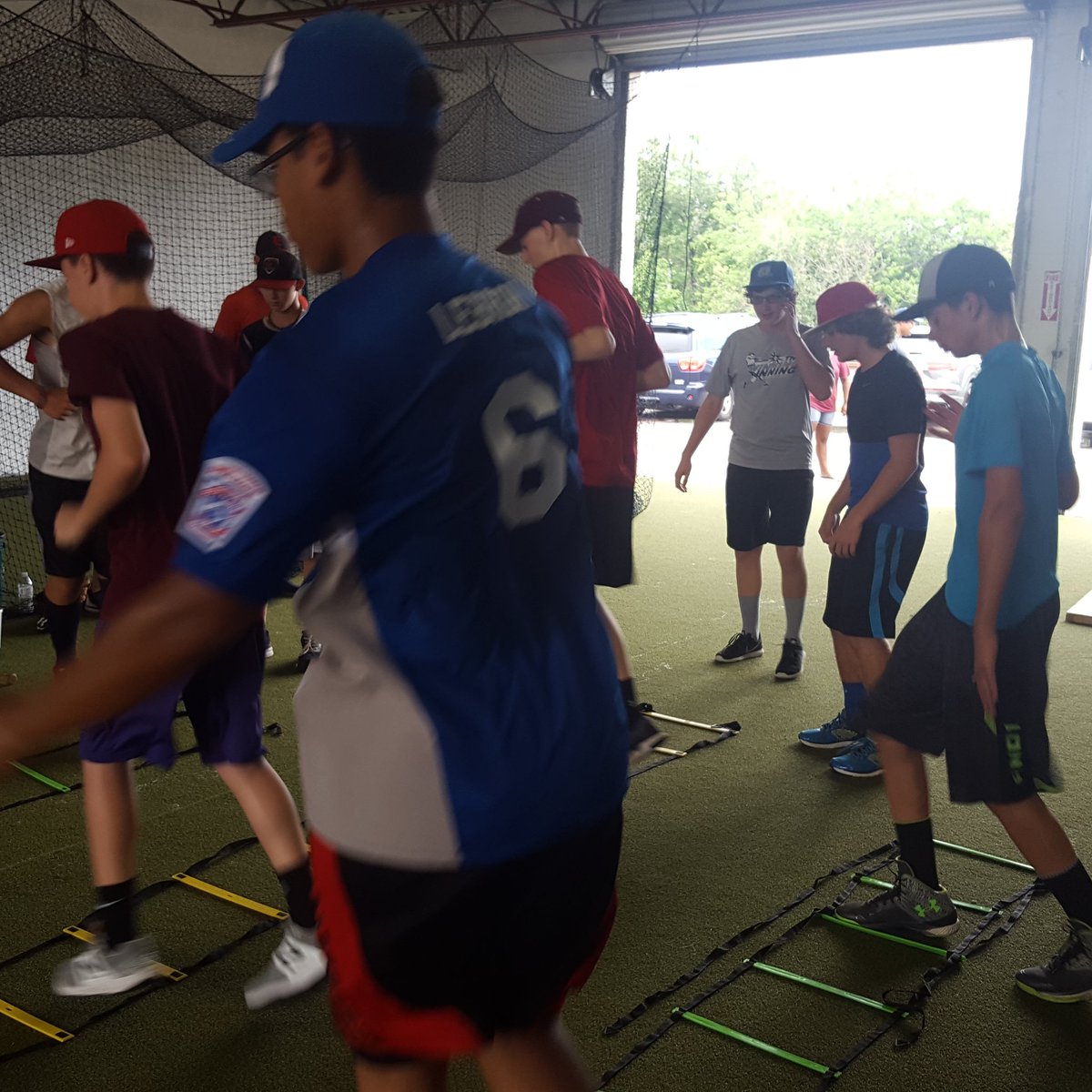 Empirebsbl's tweet image. 14u getting work in at Saturday indoor workouts! #empirebaseball #ladderwork