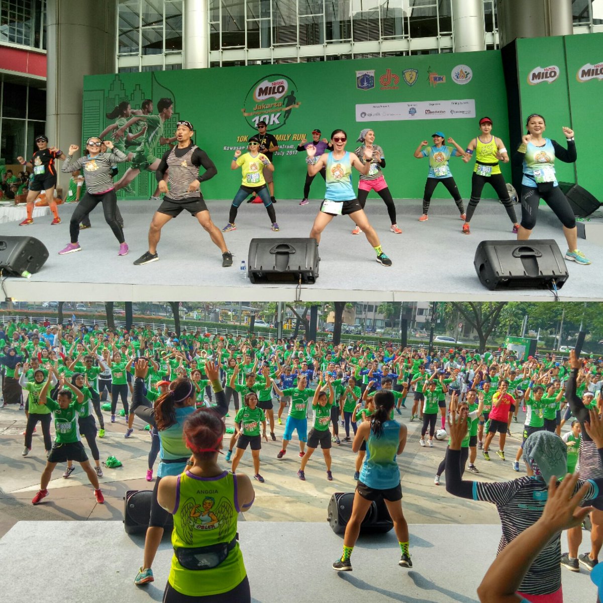 inianggia's tweet photo. Abis lari 10K lanjut aerobic bareng #Obler itu rasanya gimanah??? ππ #kakikemeng #miloji10k #jakartainternational10K #greenenergyforjakarta https://t.co/rm4aOfuUQC