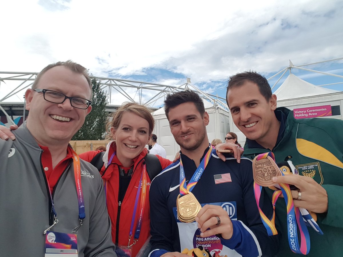 Two of the nicest athletes you could ever wish to meet. Congrats @wallace_jarryd and <a href="/arnufourie/">Arnu Fourie</a> #London2017