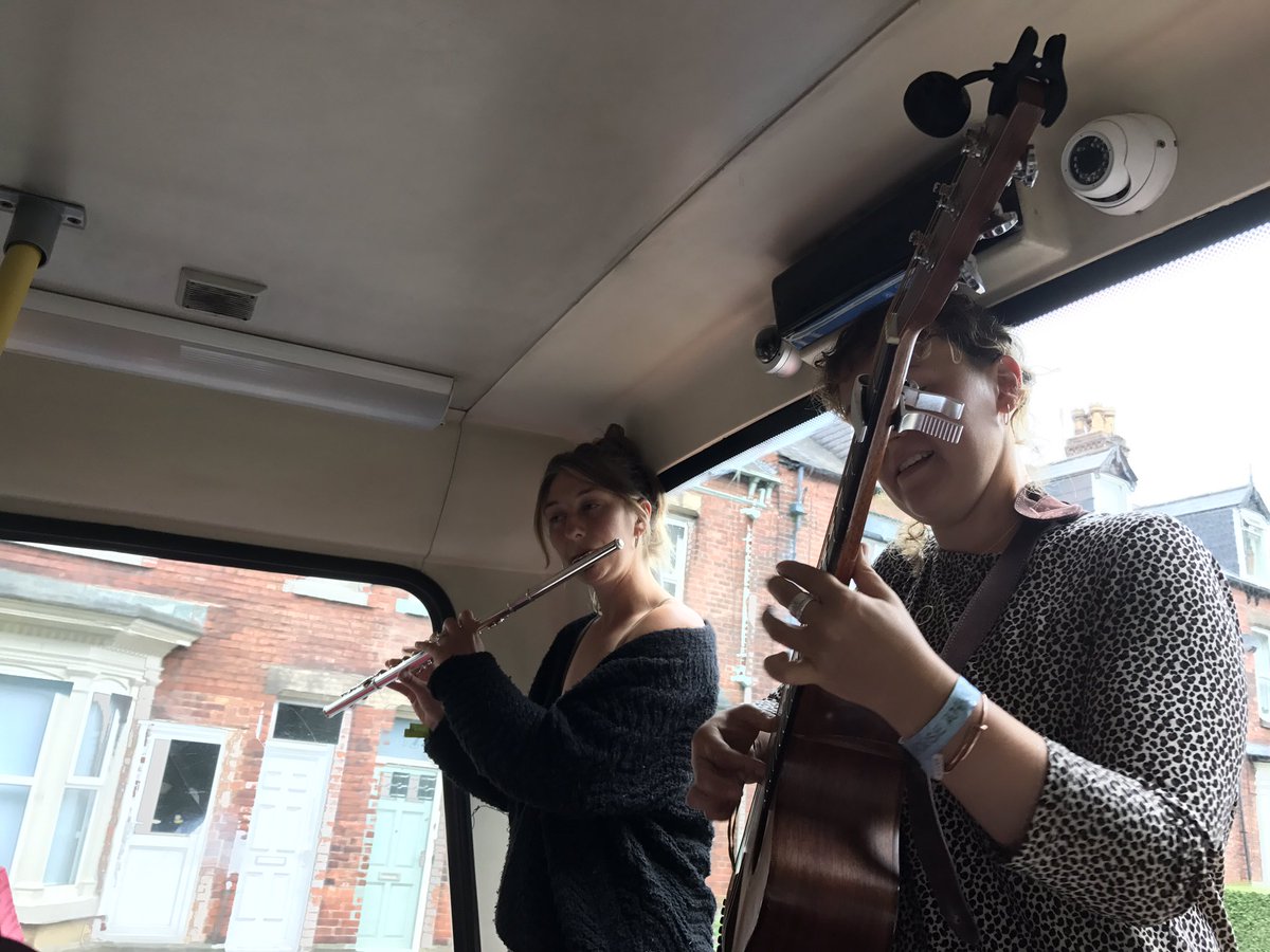 The Hallam Shuttle is yet again full on its way to Ponderosa this time with Bethan Robinson &amp; Rachel Clark! #tramlines2017 #tramlineSHU