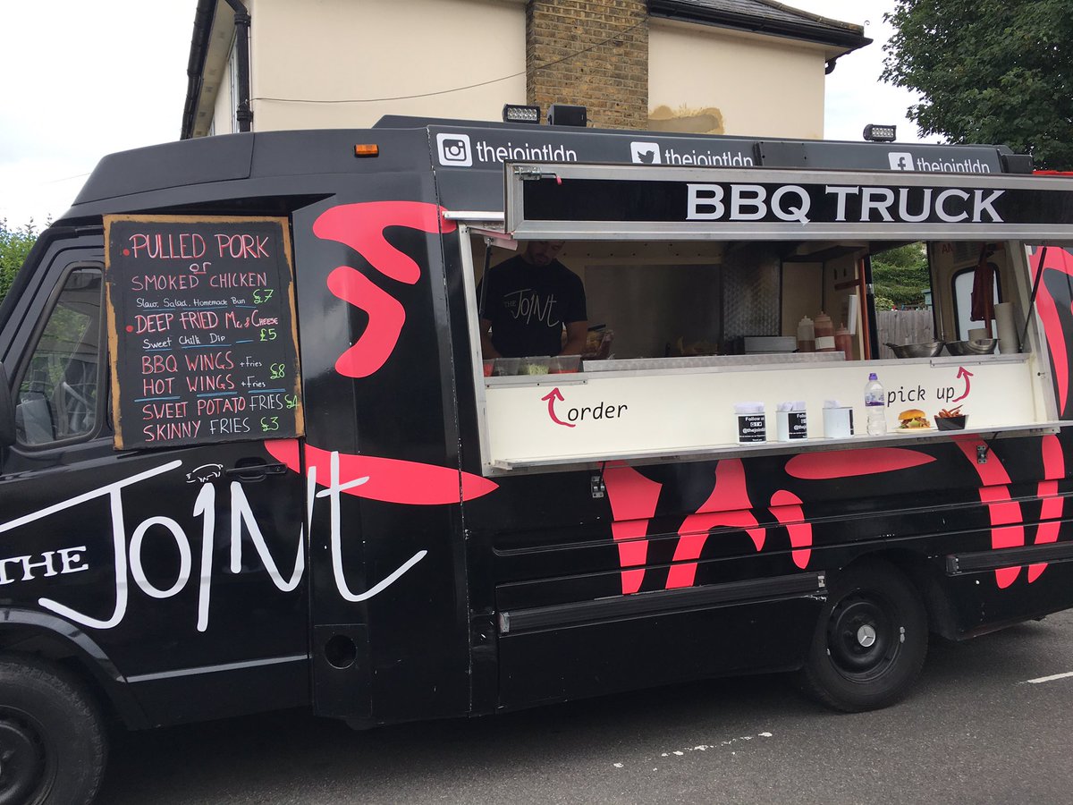 TootingTown's tweet photo. Had a delicious pulled pork sandwich with sweet potato fries from @thejointldn at #SW17Party on Cowick Rd #Tooting it's on until 5.30pm https://t.co/MJo3WGGxIU