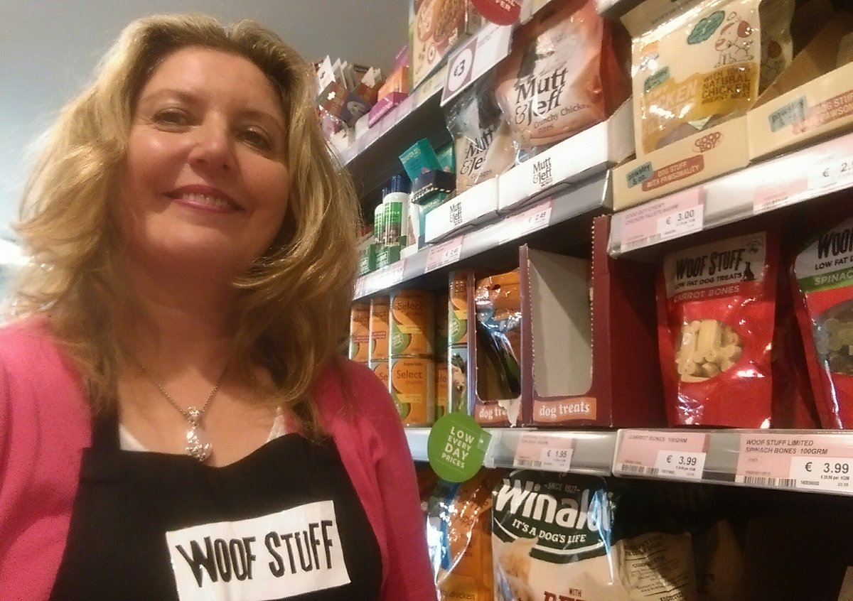 Really busy day@supervalu Churchtown, chatting to doggie owners and their friends about our new flavour #spinachbones #lowfat #dogtreats