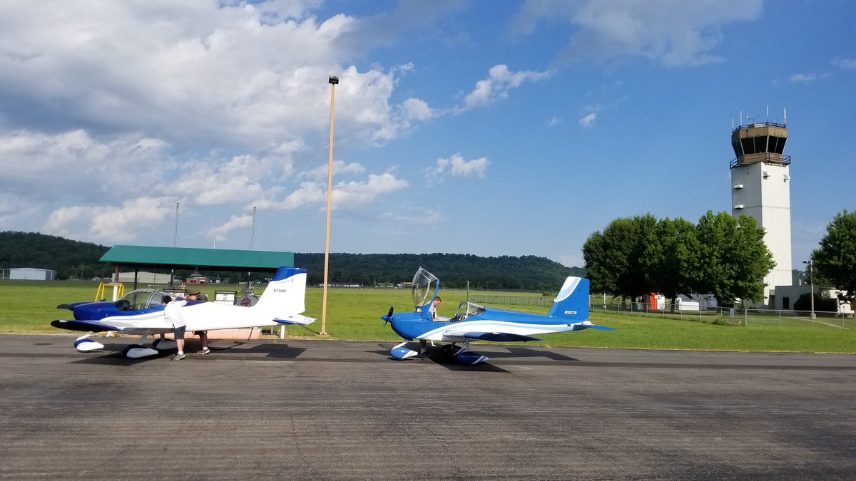 EAA_Chapter_34's tweet photo. Cowtown Flight of 3 RV-12's out of Ft. Worth leaving Fayetteville for #OSK17.  Can't wait to join everyone up there. https://t.co/e7NN4QyCJt